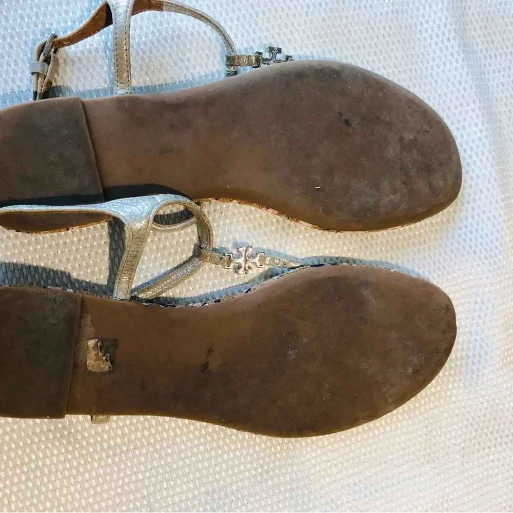 Tory Burch Stylish‎ Silver Sandals for Women